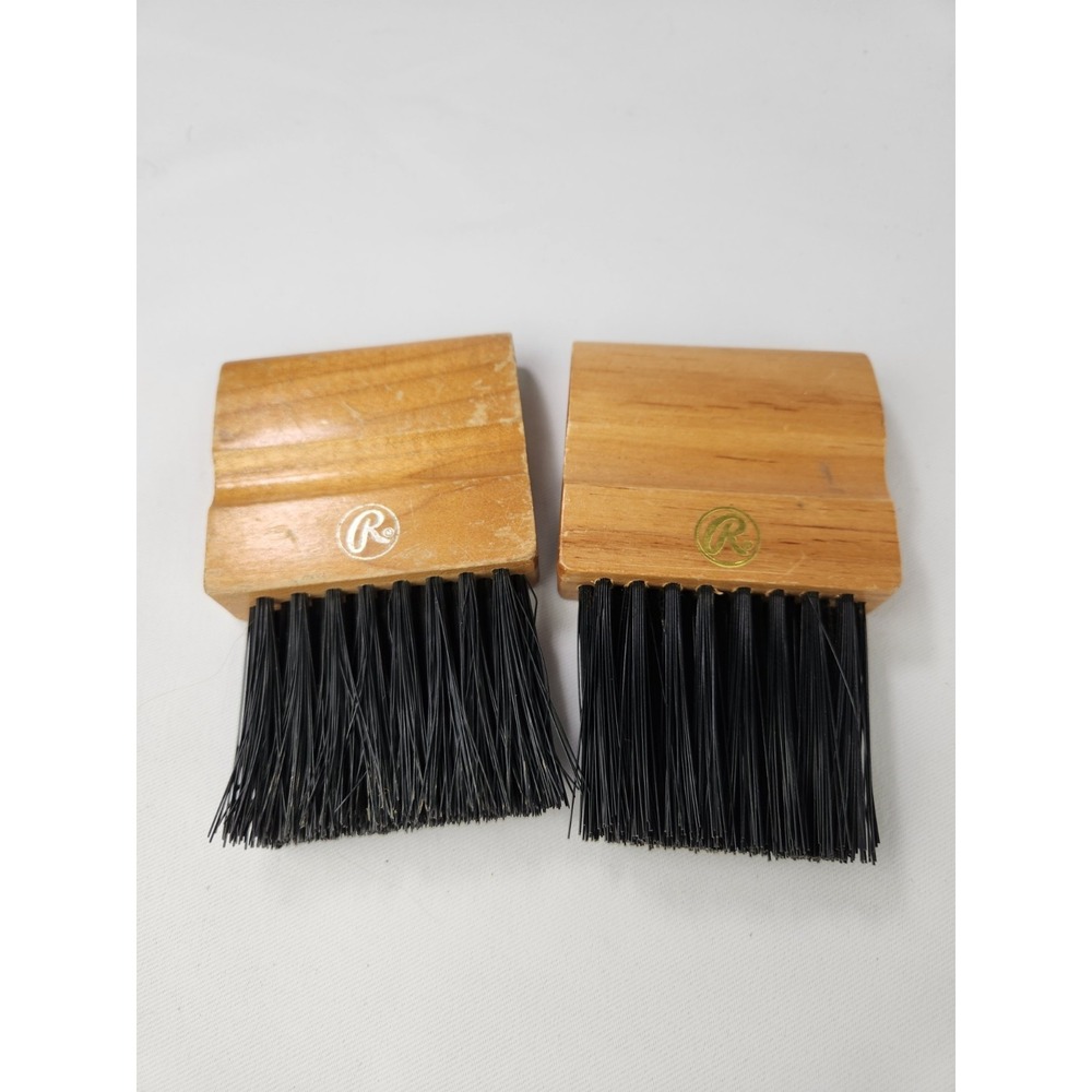 Two Vintage Rawlings Wood Baseball Umpire‎ Home Plate Brush